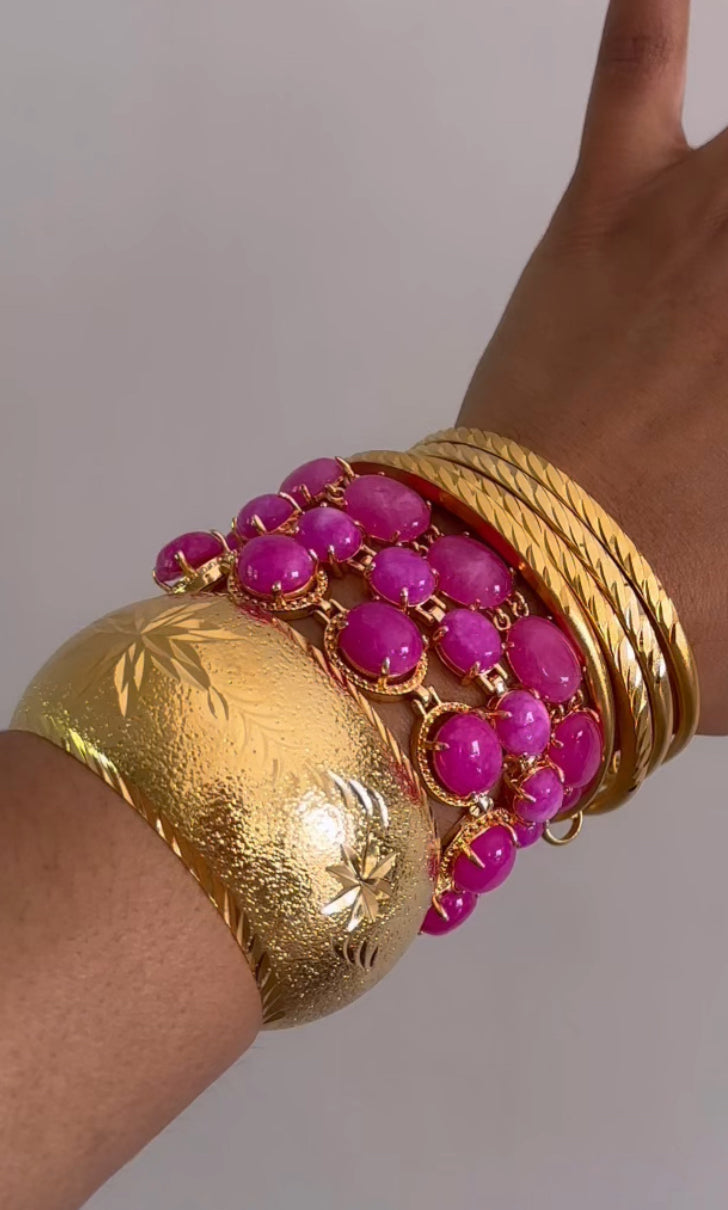 Pink Gemstone Bracelet