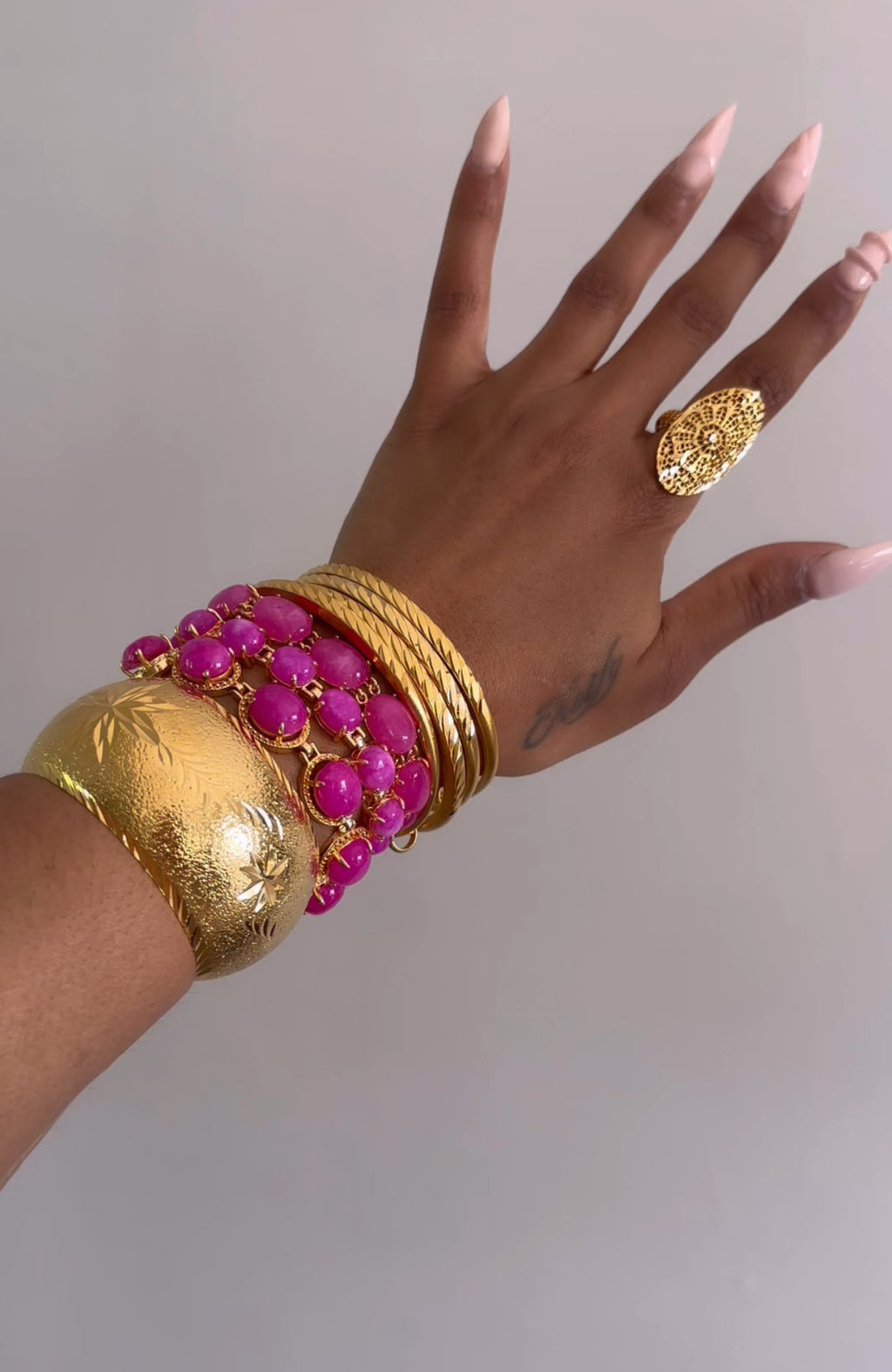 Pink Gemstone Bracelet