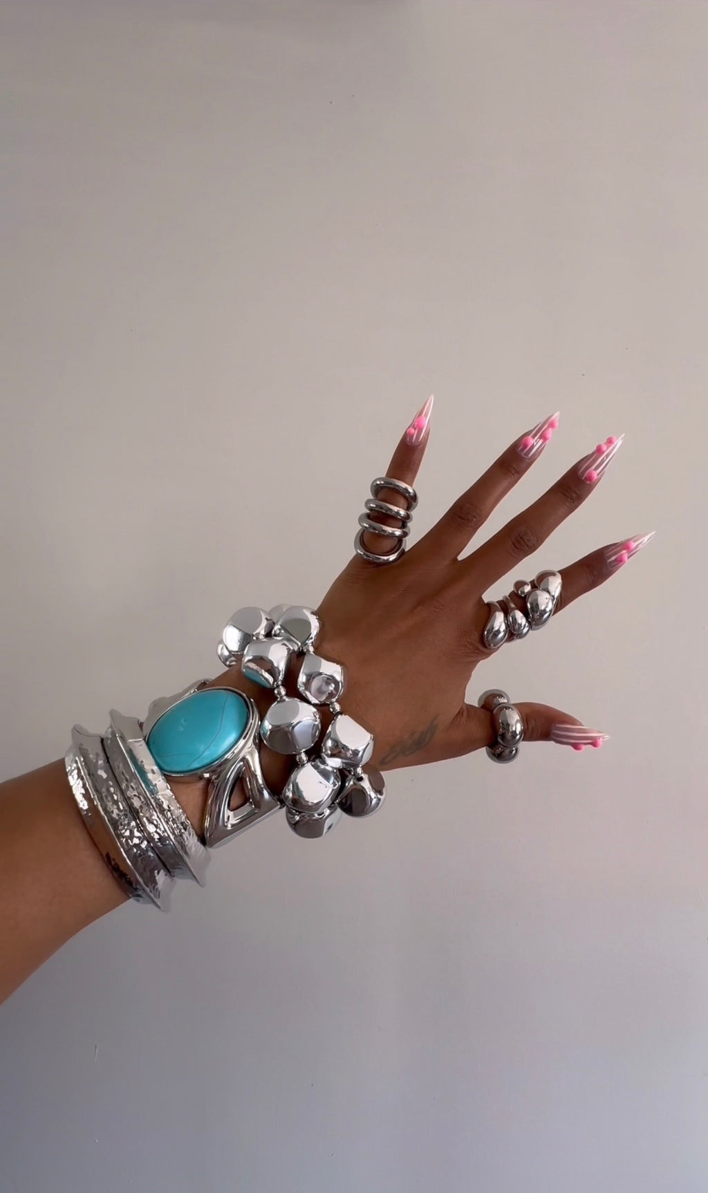 Turquoise Chrome Openable Bracelet