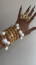 Indian Gold Pearl Heritage Ring