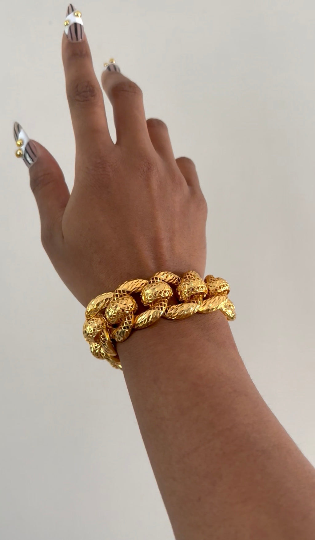 Chunky Double Cross Bracelet