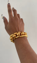 Chunky Double Cross Bracelet