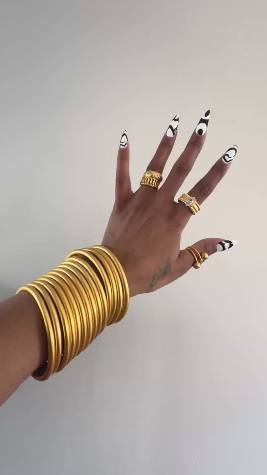 4pc Gold Plated Bracelet Set