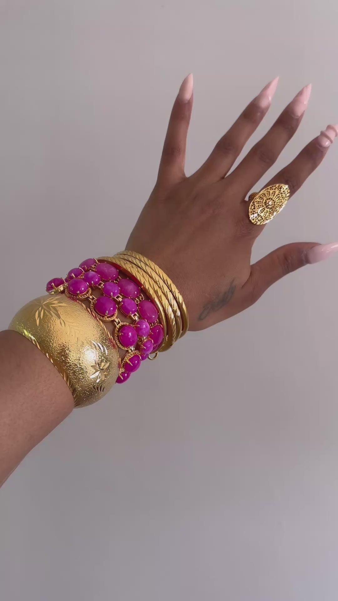 Pink Gemstone Bracelet